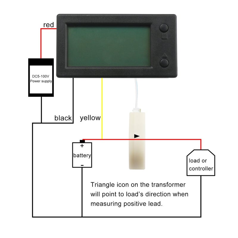 DROK Voltage Amp Meter DC, Battery Monitor DC 0-300V 200A, Ammeter Voltmeter for Solar System Setup Power Energy Capacity Volt Current Detector Panel with Hall Sensor - Image 4